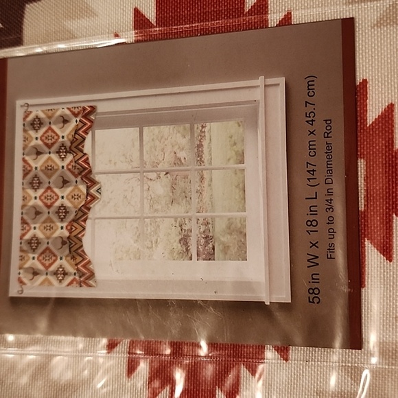 TORO/ SUMMIT STRIPE  ONE DOUBLE LAYER VALANCE. - Picture 2 of 7